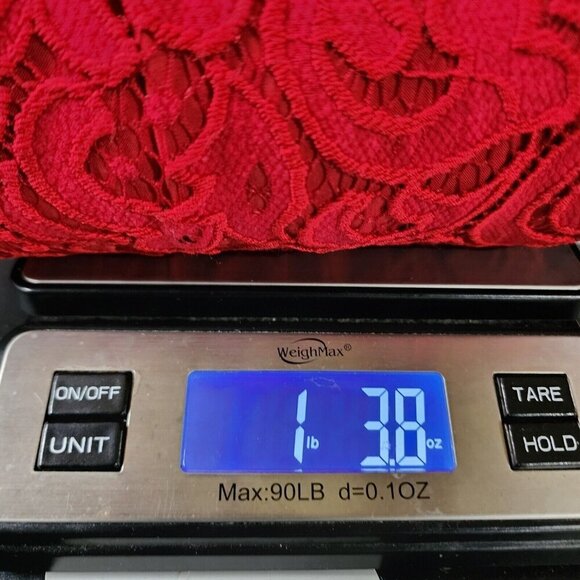 Anthropologie sz 4 Moulinette Soeurs Jaeda Red Lace Wide Leg Jumpsuit - Picture 16 of 16